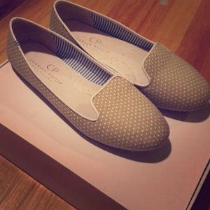 Anthropologie polka dot loafers by Charles Philip